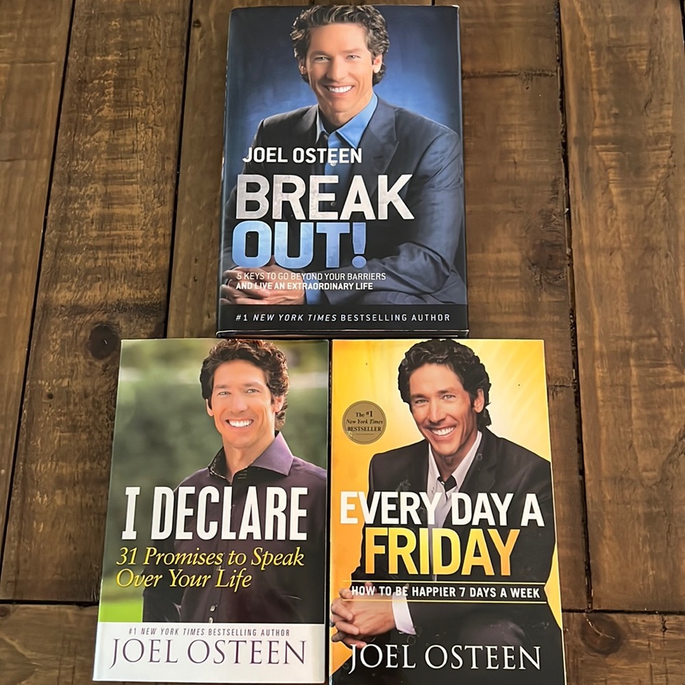 Joel Osteen Books! Break Out- I Declare-Everyday a Friday